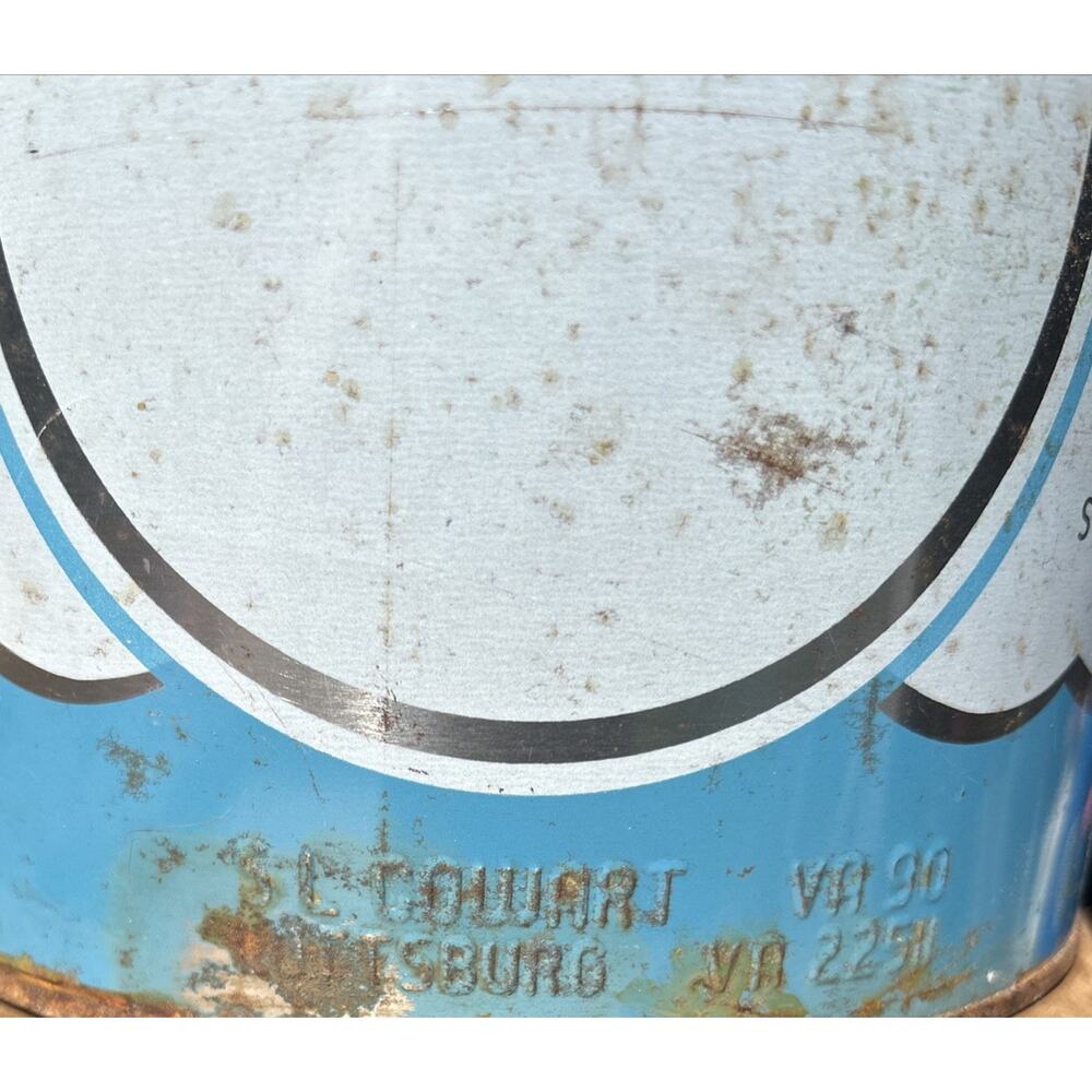 Vintage Fresh Oyster Tin/Can One Gal Lottsburg, Va 2250 Nautical With Lid - Picture 3 of 8